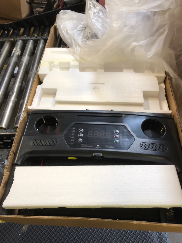 Photo 1 of Portable Treadmill with Incline, 3.0HP Walking Pad with Handle Bar, 3-in-1 Foldable Treadmill for Home Office Small Space with Quiet Brushless, 300 LBS Capacity