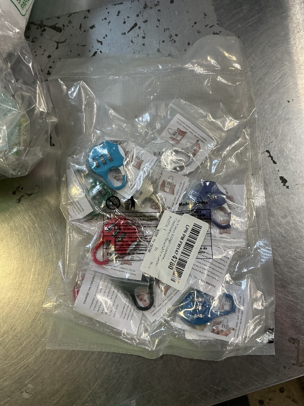 Photo 1 of 10 Pieces Combination Lock 3 Digit Combinations Padlock Resettable Combo Locks Safe Cipher Locks Outdoor Waterproof Padlock Mini Combination Resettable Number