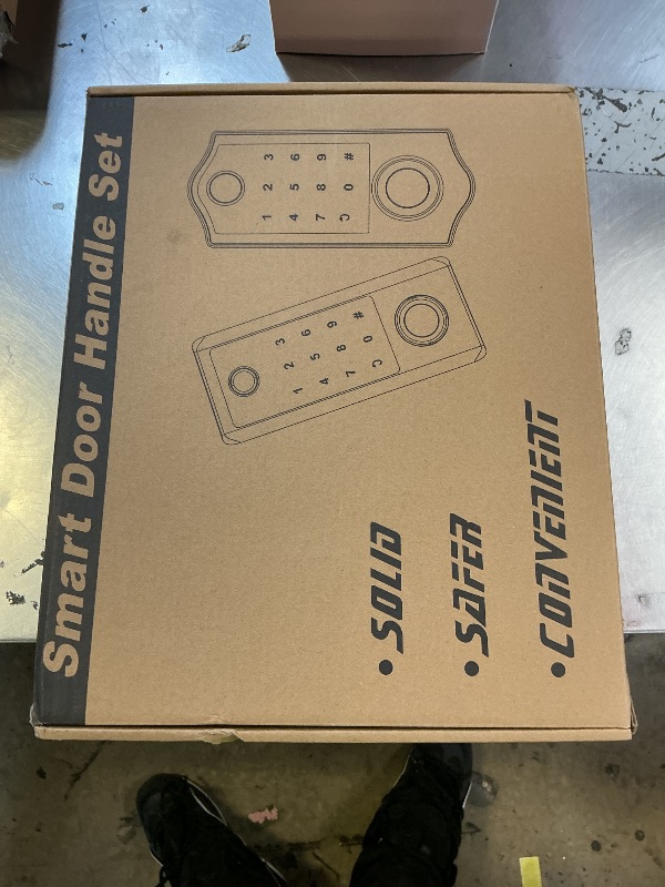 Photo 1 of BEBASIA Heavy Duty Fingerprint Smart Door Lock for Front Door, APP Control Front Door Lock Sets, Auto Lock, Anti-Peeping Touchscreen Digital Keypad, Electronic Keyless Entry Deadbolt, Black