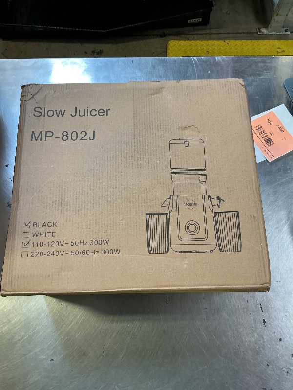 Photo 1 of Hobsir Juicer Machines, 5.3-Inch Cold Press Juicers, Masticating Slow Juicer Machine with 300W, Large Feed Chute Juice Machines for Vegetables and Fruits, Easy to Clean Juicers Magic, Black