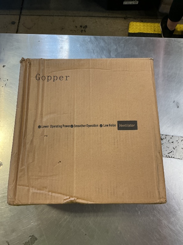 Photo 1 of Gopper 12" Ultra Quiet Bathroom Exhaust Fan with 6500K LED Light, 1.0 Sone 120 CFM, 10x10 Mount, 1500 LM Ceiling Ventilation Fan, Energy Efficient (6500K LED-W)