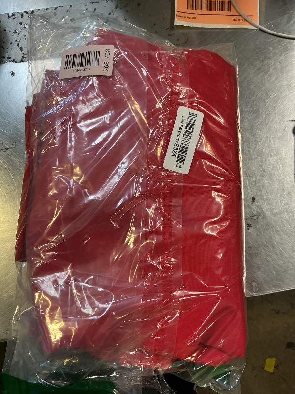 Photo 1 of Surmente Red Christmas Tablecloth 90 x 132-inch Rectangular Polyester Table Cloth for Weddings, Banquets, or Restaurants