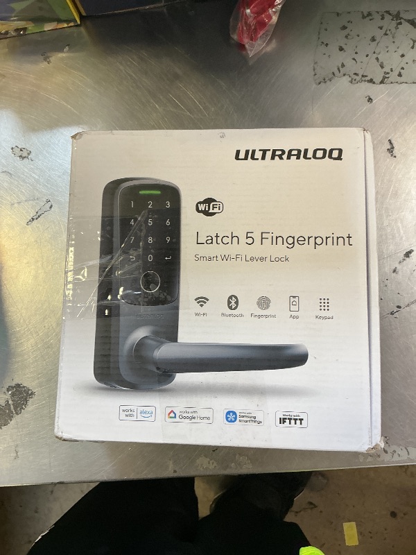 Photo 1 of ULTRALOQ Latch 5 World's First Built-in WiFi Smart Lock with Fingerprint, 5-in-1 Keyless Entry Door Lock with Touch Digital Keypad, App Control, Black