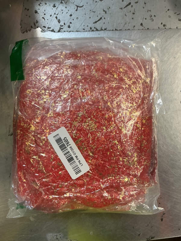 Photo 1 of Artoid Mode 6PCS Red Gold Gauze Table Runner 120 Inch 10FT, Glitter Metallic Foil Sheer Dining Wedding Anniversary Holiday Table Decor for Home Party