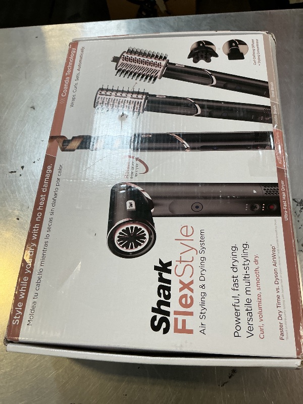 Photo 1 of Shark Hair Dryer | FlexStyle Hair Styling System | Portable & Powerful Blow Dryer Brush | Hair Curler & Volumizer | 6 Styling Tools Included | Best for All Hair Types | Black | HD440BK
