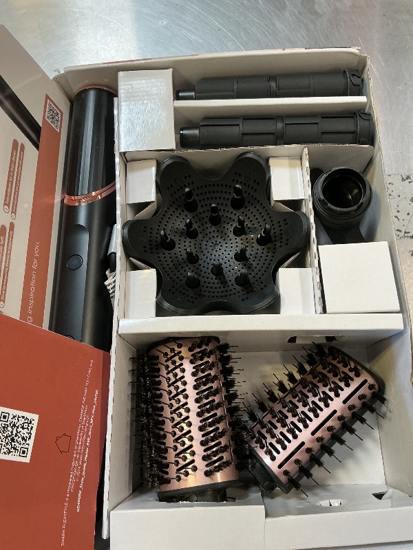 Photo 1 of Shark Hair Dryer | FlexStyle Hair Styling System | Portable & Powerful Blow Dryer Brush | Hair Curler & Volumizer | 6 Styling Tools Included | Best for All Hair Types | Black | HD440BK