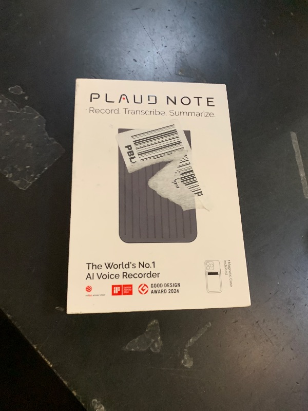 Photo 1 of Plaud Note AI Voice Recorder, Voice Recorder w/Case, App Control, Transcribe & Summarize with AI Technology, Support 112 Languages, 64GB Memory, Lectures, Meetings, Calls, Black, Non-Pro Version