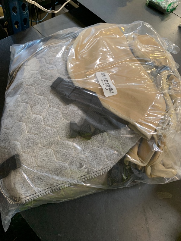 Photo 1 of YGL Luxury PU Leather Car Seat Covers Full Set, Anti-Stain Interior Protector.Waterproof Auto Seat Covers for Cars,Trucks,Van,SUV,Pickup,Airbag Compatible (Beige)