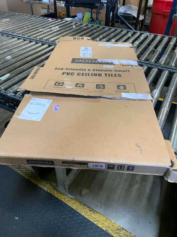 Photo 1 of 2ft x 4ft Drop Ceiling Tiles?Printed Pro Ceiling Tiles 24 x 48in. Waterproof, Washable and Fire-Rated - Reusable - High-Grade PVC to Prevent Breakage-Package of 10 Tiles