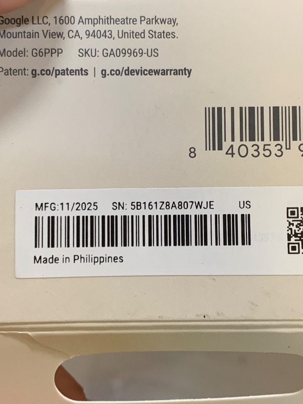 Photo 1 of Google Nest Doorbell (Wired, 3rd Gen) - 2K Video and Gemini, Live View, Night Vision, 2-Way Audio - Works with Google Home - 2025 Model - Linen