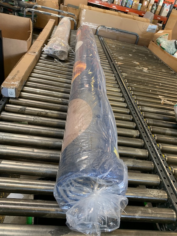 Photo 1 of STARUIA Planet Smiley Face Classroom Rug, Washable Educational Area Rug for Kids Room Seating Décor, Non-Slip Classroom Carpet Play Carpet for Teaching and Playroom, Seats 24, 7'5"x13', Blue