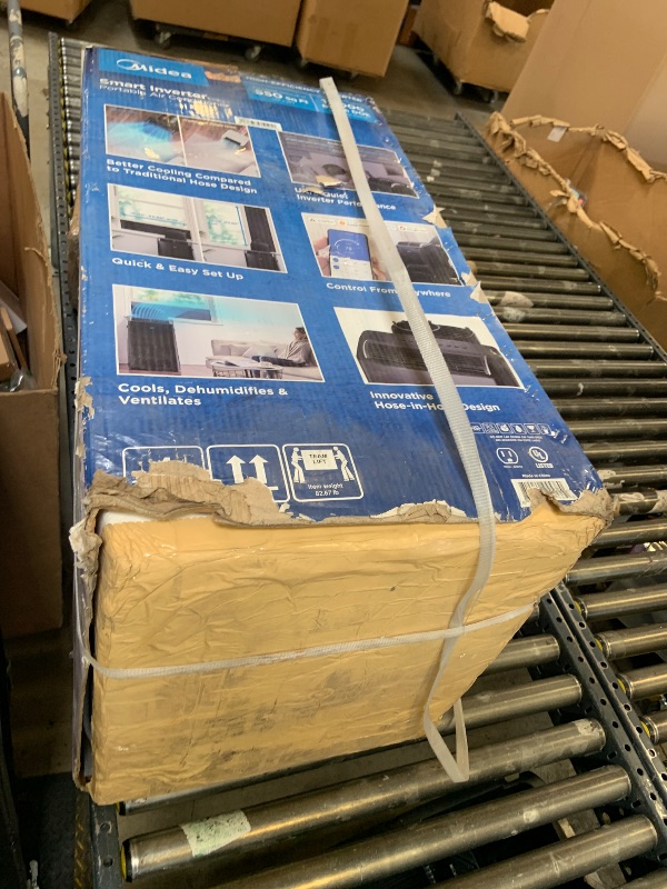 Photo 1 of Midea Duo 14,000 BTU (12,000 BTU SACC) High Efficiency Inverter, Ultra Quiet Portable Air Conditioner, Cools up to 550 Sq. Ft., Works with Alexa/Google Assistant, Includes Remote Control & Window Kit