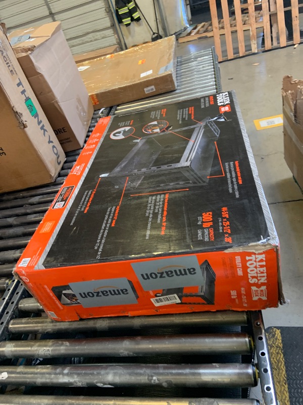 Photo 1 of Klein Tools 54831MB MODbox Utility Cart, 2-Shelf Heavy Duty Rolling Tool Cart, 500-Pound Capacity, 6-Inch Wheels, for Jobsite, Warehouse