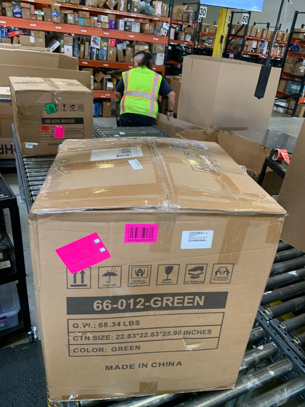 Photo 1 of Homguava 104'' Modular Sectional Sofa,Curved Modern Sofa with Memory Foam,Deep Seat Cloud Couch with 4 Pillows,Upholstered Oversized Couches for Living Room Apartment Office,No Assembly Required,Green