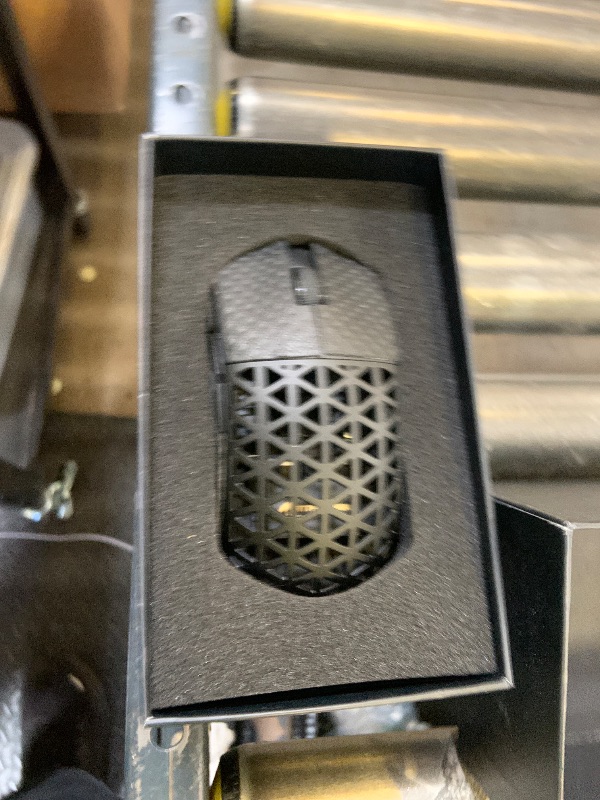 Photo 1 of ATTACK SHARK R5 Ultra Wireless Gaming Mouse,Carbon Fiber Shell 39g Superlight,PAW3950MAX Nordic 52840 MCU 8K Polling 42K DPI Optical Sensor,BT/2.4G/USB-C Wired Mice with Coiled Cable-Black&Griptape