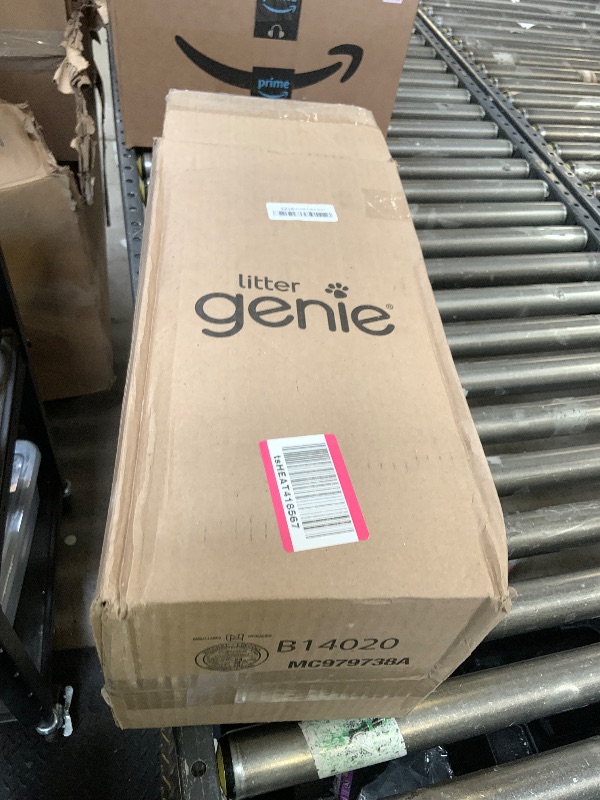 Photo 1 of Playtex Diaper Genie Complete Pail with Built-In Odor Controlling Antimicrobial, Includes Pail & 1 Refill, White , 8.36 Pound