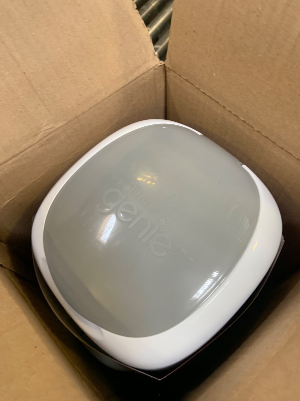 Photo 1 of Playtex Diaper Genie Complete Pail with Built-In Odor Controlling Antimicrobial, Includes Pail & 1 Refill, White , 8.36 Pound