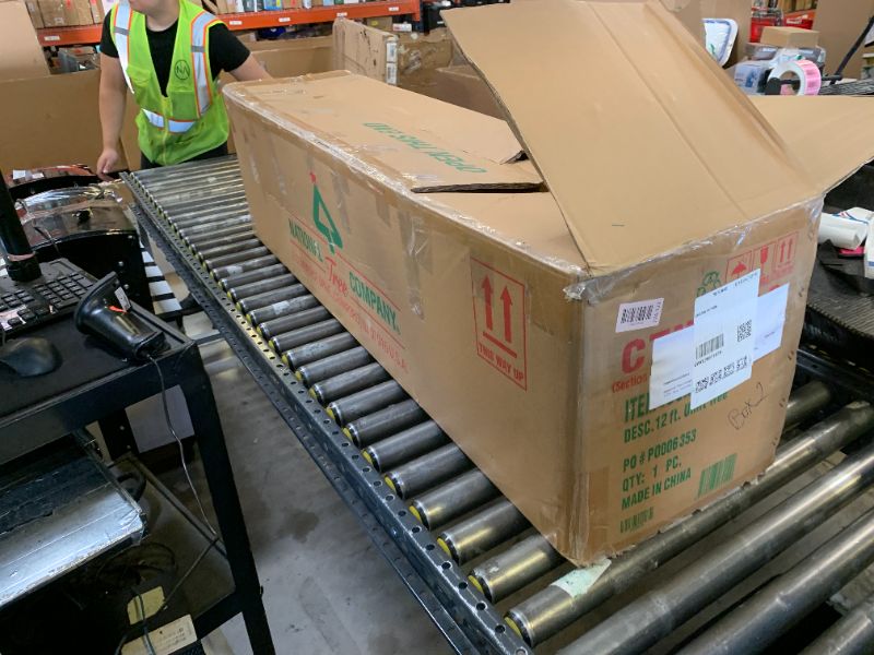 Photo 1 of National Tree Company 12 ft Unlit Dunhill Fir Artificial Full Christmas Tree, 7,794 Tips, Includes Stand, Green