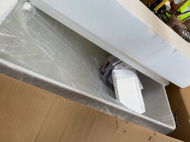 Photo 1 of HOMLYLINK Extra Large White Farmhouse Sink 36 x 20 Inch, Firecaly Apron Front Undermount Farm Kitchen Sink Deep Single Bowl for Kitchen, w Accessories 2 Types, Fits MIN. Cabinet Size: 24"Dx39"W