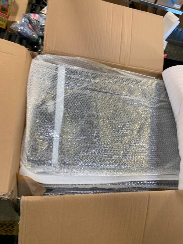 Photo 1 of Cargo Van Partition Safety Bulkhead, Heavy-Duty Steel, Compatible with Ford Transit 150/250/350 Medium Roof, with Lock, Door Handle, Acrylic Custom Window Board,Black