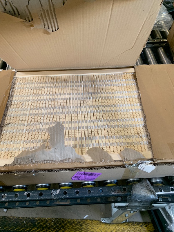 Photo 1 of Furnnylane 6 Panel Bamboo Room Divider – 5.6 ft Tall Folding Privacy Screen, Natural Beige Freestanding Room Partition Wall (67" x 92.1", 6-Panel)