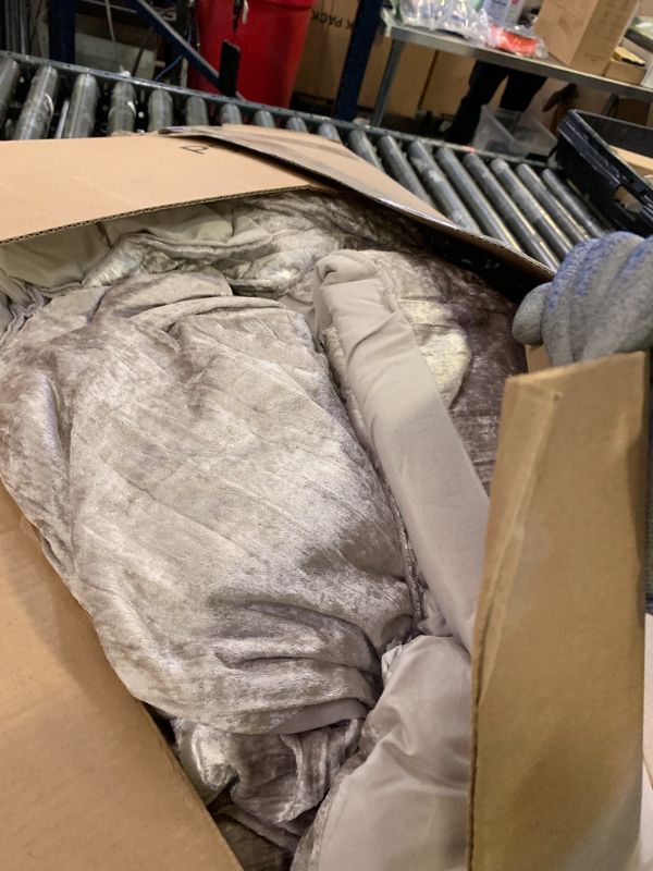 Photo 1 of Riverbrook Home Turin Comforter Set, King, Silver, 7 Piece Set