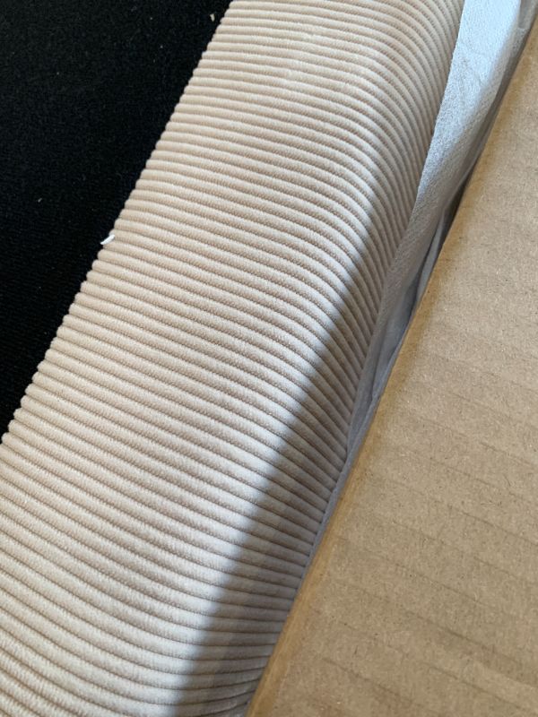 Photo 1 of BLACK BOX 1 of 2****************QSQG 80'' Modular Sectional Sofa, 3-Seater L-Shaped Couch with Storage Design,Corduroy Fabric and Movable Ottoman for Living Room, Office, Apartment, coffee