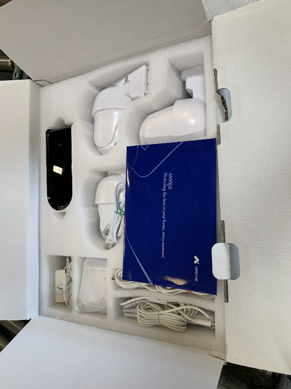 Photo 1 of ANSQUE Security Cameras Wireless Outdoor Home System, 4 Camera Kit, No Subscription Fees, Solar Powered, Local Storage, 365-Day Battery Life, 360°PTZ Surveillance, Auto Tracking, 2K Color Night Vision