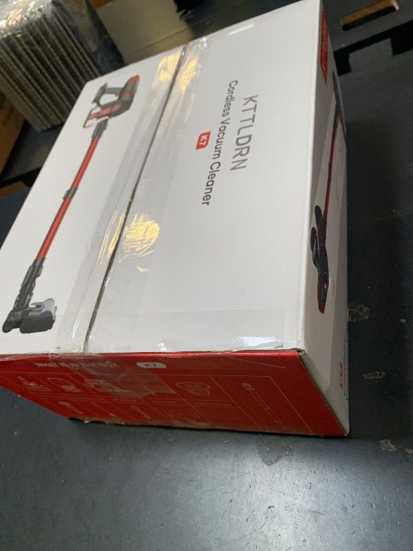 Photo 1 of **INCOMPLETE, MISSING CHARGER** KTTLDRN Cordless Vacuum Cleaner, 500W 45Kpa 60Mins Stick Vacuum Cleaner for Home, Self-Standing Vacuum with 1.5L Dust Cup and HEPA Filter, Anti-Tangle Brush for Hardwood Floors, Carpets, and Pet Hair