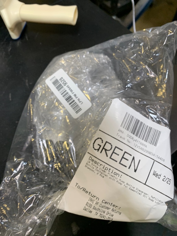 Photo 1 of 10 Ounce Clear Plastic Pump Bottle Dispenser, Refillable Empty Bottle Container with Pump for Essential Oil Soap Lotion Shampoo, 2 Pcs