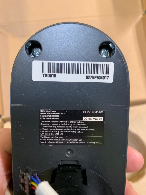 Photo 1 of Yale Matte Black Keyed Deadbolt Smart Lock with Google Matter, YRD510-MT1-BLK