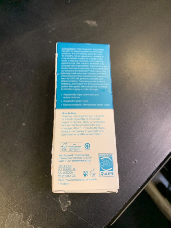 Photo 1 of Colorescience 50 to 70 SPF Total Protection Face Shield Flex SPF 50, Zinc Oxide Formula, Tan, 1.8 fl. oz.