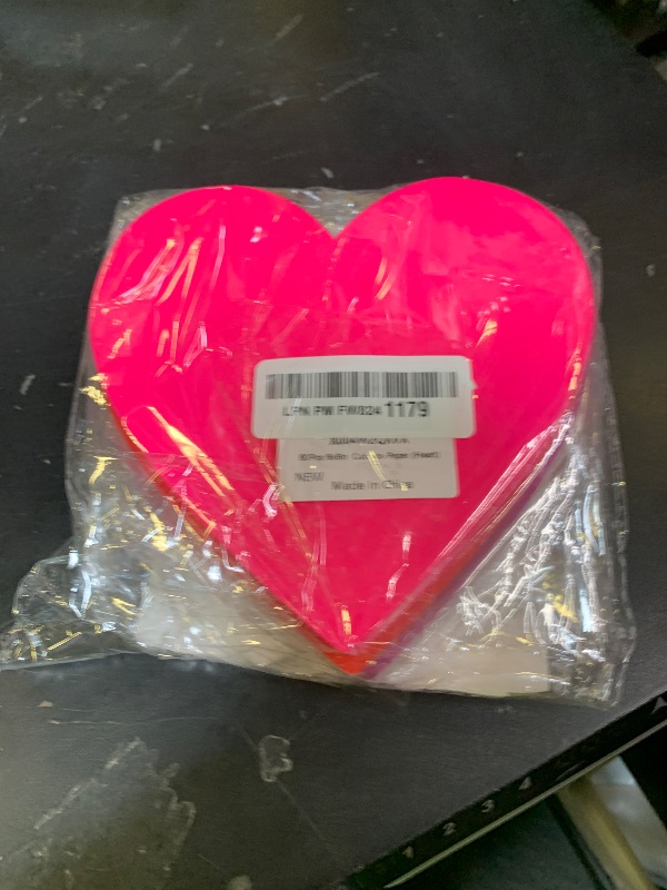 Photo 1 of ?80 Pcs 6In Large Heart Cutouts Paper Hearts Shape Cards Valentine's Day Paper Cutouts with Glue Point Dots for Valentine's Day Craft Red,Pink,White and Purple