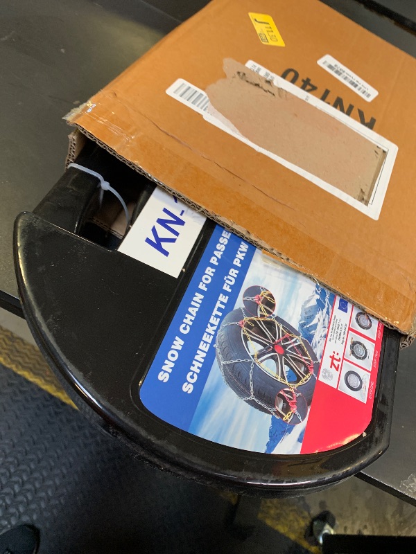 Photo 1 of Snow Chains for Car Tires Manual Tightening, Universal Adjustable Emergency Portable Tire Chains, Suitable for Commuter Car and SUV, Set of 2