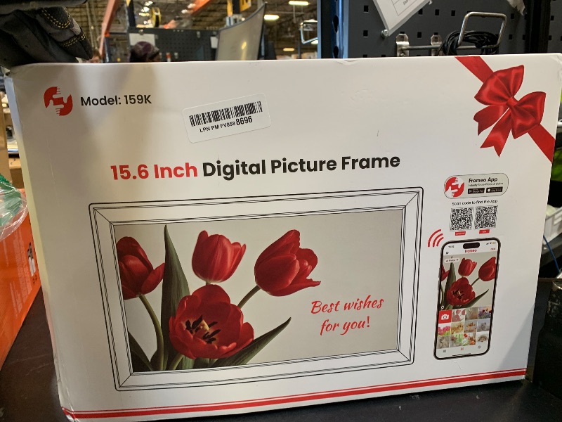 Photo 1 of 64GB 15.6" Frameo Digital Picture Frame WiFi, Large Electronic Photo Frames 1920 x 1080 IPS FHD Touch Screen, Send Photos from Your Phone from Anywhere, Best Gifts for Parents and Grandparents