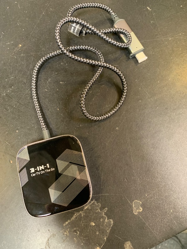 Photo 1 of 3-in-1 Wireless CarPlay Adapter 2026, Android Auto & Car Play Converter with HDMI Input for Fire TV Stick, Screen Mirroring & Streaming for Netflix/YouTube, Metal&Glass Case, Fit for 2016+ Cars -Grey