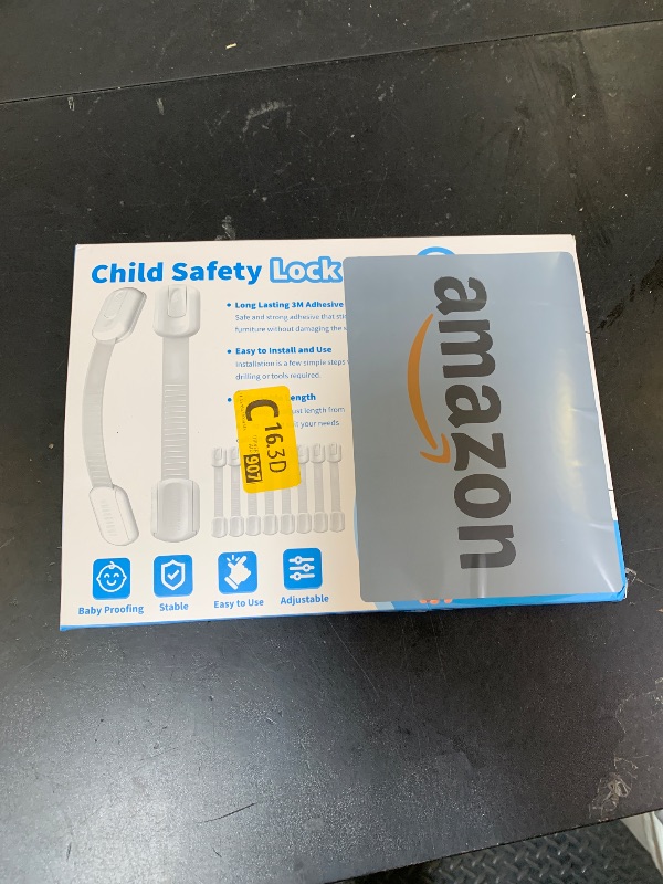 Photo 1 of 10 Pack Cabinet Locks Baby Proofing, Child Proof Cabinet Locks with 3M Adhesive - Easy Installation with Adjustable Straps, Multi-Purpose Child Safety Latches for Drawers Fridge Trash Cans Toilets