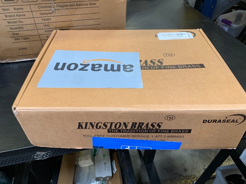 Photo 1 of Kingston Brass KB974AL Victorian Widespread Lavatory Faucet with Metal lever handle, Polished Chrome and Polished Brass,8-Inch Adjustable Center