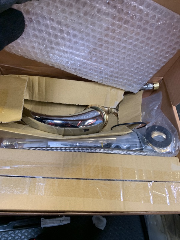 Photo 1 of Kingston Brass KB974AL Victorian Widespread Lavatory Faucet with Metal lever handle, Polished Chrome and Polished Brass,8-Inch Adjustable Center