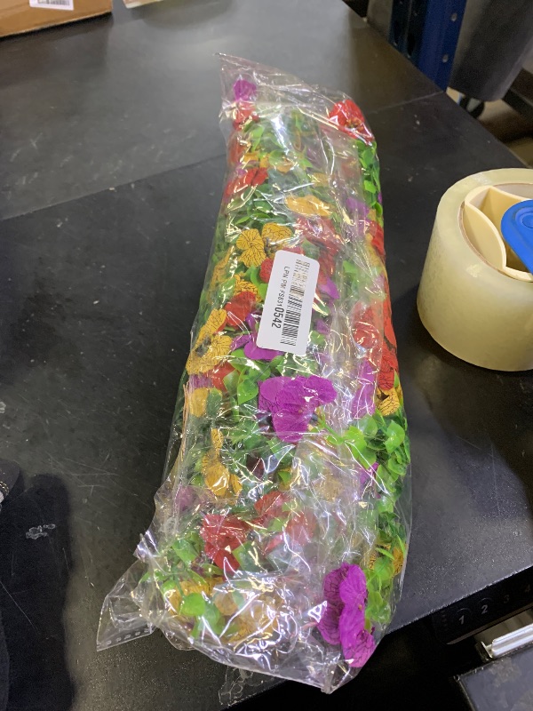 Photo 1 of FineCheer 6 ft Spring Artificial Wildflower Garland Colorful Daisy and Lavender Leaves Faux Floral Vine Silk Hanging Flower Fake Summer Garland for Home Mantle Garden Wedding Arch Table Centerpiece