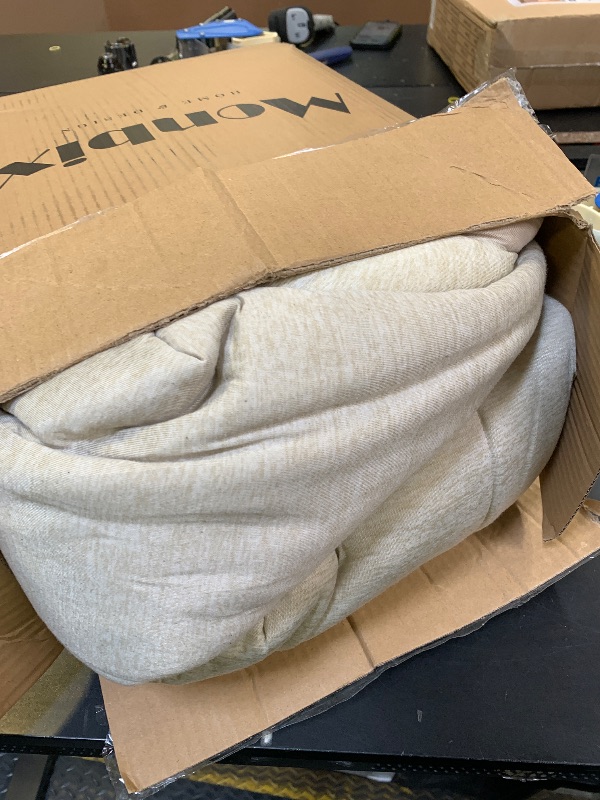 Photo 1 of Monbix Oversized Queen Comforter Set - 7 Pieces Cationic Dyeing Olive Green Bed in a Bag Bedding Sets with Comforter, Sheets, Pillowcases & Shams, Reversible Bedding Comforters Sets