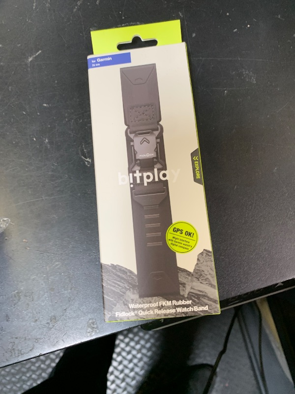 Photo 1 of bitplay Waterproof FKM Rubber Garmin Watch Band with Fidlock Fast Release Magnetic Buckle, Fluororubber Strap for Garmin QUICKFIT 26mm, fenix/Enduro/tactix/Descent/epix pro/Foretrex, Black