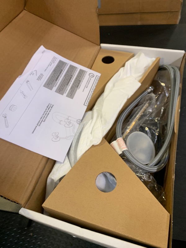 Photo 1 of Delta Albion Brushed Gold Bathroom Faucet 1 Hole, Single Hole Bathroom Sink Faucet for Vanity, Metal Push-Pop Drain Assembly, Champagne Bronze 15855LF-CZ