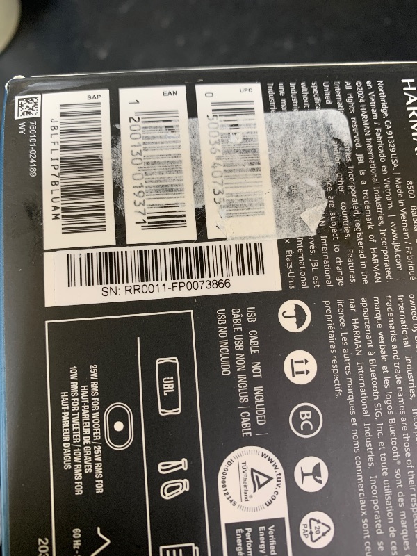 Photo 1 of JBL Flip 7 - Portable Waterproof and Drop-Proof Speaker, Bold JBL Pro Sound with AI Boost, 16Hrs of Playtime, and PushLock System with Interchangeable Accessories (Blue)