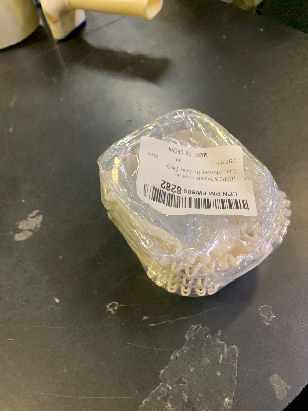 Photo 1 of 100PCS Square Cupcake Liners, 3.7x2.6x1.5 Inch White Cupcake Liners for Baking Muffin Cases for Baking Cupcakes Wrappers for Wedding Shower Birthday Party Supplies