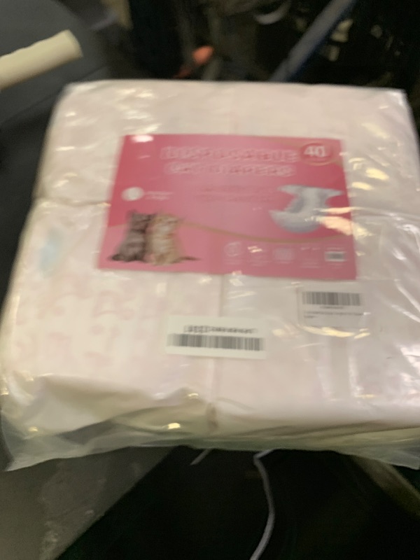 Photo 1 of Disposable Cat Diapers, 40 Count – Perfect for Both Male and Female Cats, for Elderly, (L) Incontinent, or Post-Surgery Cats and Dog – Leak-Proof, Super Absorbent & Hypoallergenic Pet Diapers