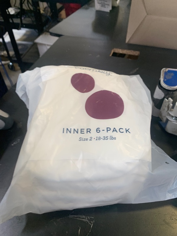 Photo 1 of Esembly Cloth Diaper Inner - Organic Cotton Fitted Diaper- Soft, Ultra-Absorbant, Trim-Fitting Layer to Pair with Waterproof Outer for Blowout-Proof Diapering - 6-Pack,Size 2 (18-35lbs)