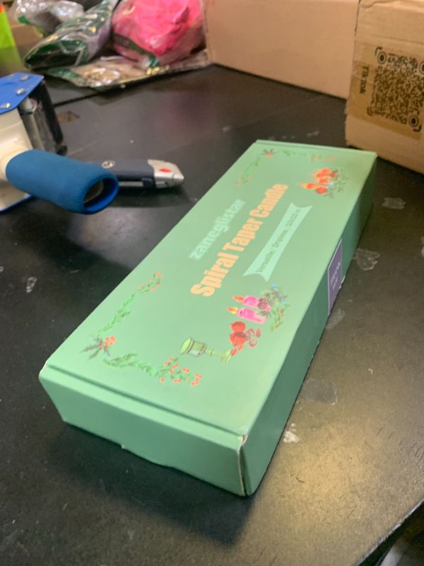 Photo 1 of 10 Inch Pink Series Spiral Taper Candle Set, 10 Pack Unscented Dripless Candlesticks for Dinner Baby Shower Party Brithday Wedding and Home Decoration