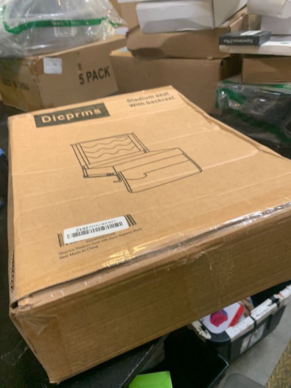 Photo 1 of Dicprms Stadium Seats for Bleachers with Back Support, Bleacher Chairs with Back and Cushion Bleacher Seats Portable Stadium Seats Thick Padded Folding Chair Comfort for Sports Events Black