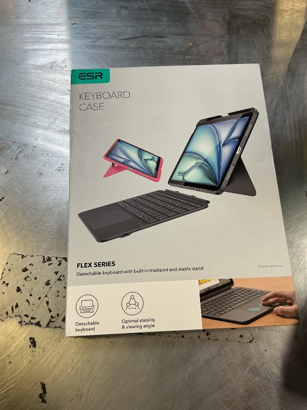 Photo 1 of ESR for iPad (A16) 11th/10th Gen Flex Keyboard Case, Ultra-Light Magnetic Detachable Keyboard for iPad 10.9" with Writing/Viewing Modes, Larger Precision Trackpad, Dark Gray